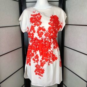 Eliza J Red Floral Flowers Dress Size 4